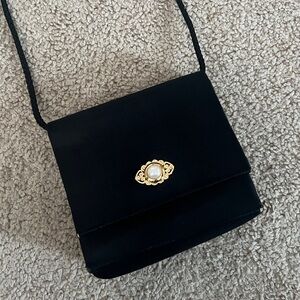 Vintage Black and Gold Evening Bag